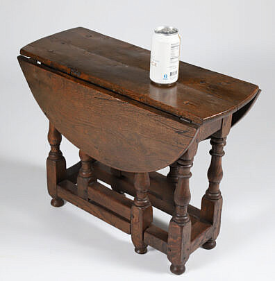 67-5450 Miniature Oak Drop Leaf Table A IMG_4860 2