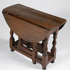 Diminutive Oak Drop Leaf Table, 19th Century
