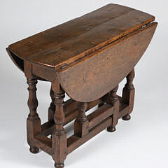Diminutive Oak Drop Leaf Table, 19th Century