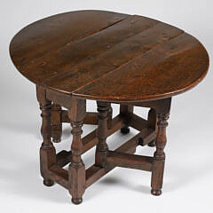 Diminutive Oak Drop Leaf Table, 19th Century