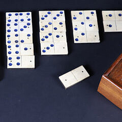Boxed Set of Bone Dominoes