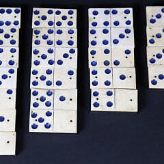 Boxed Set of Bone Dominoes