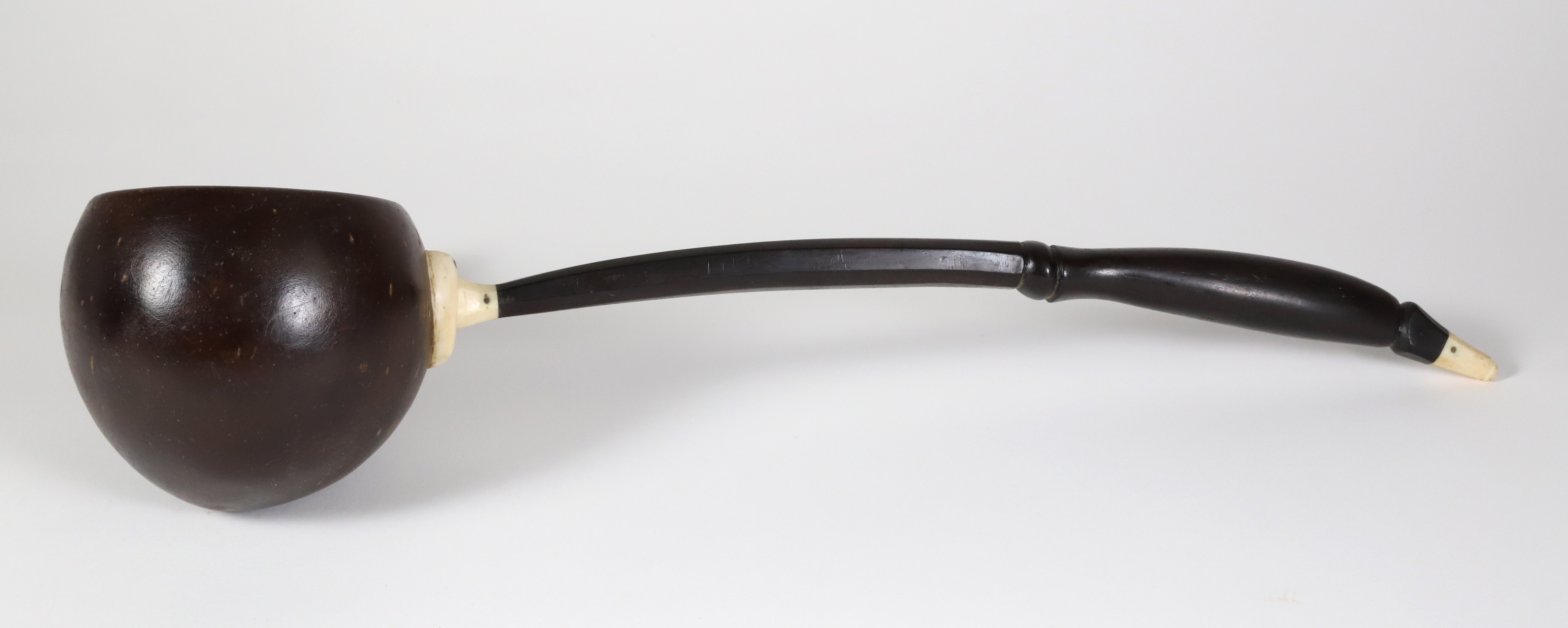 Whaleman Made Coconut Dipper, Mid 19th Century