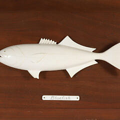 Aletha Macy Carved Bluefish Plaque, circa 1962