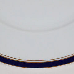 Set of Fourteen Limoges France Cobalt Band Dinner Plates