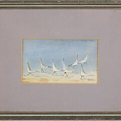 C. Eastwood Watercolor "Beach Birds"