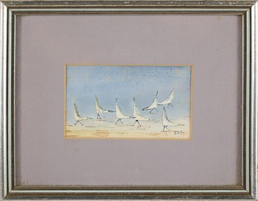 C. Eastwood Watercolor "Beach Birds"