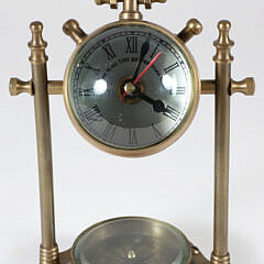 Contemporary Brass Orb Clock