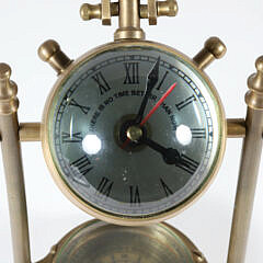 Contemporary Brass Orb Clock