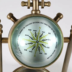 Contemporary Brass Orb Clock