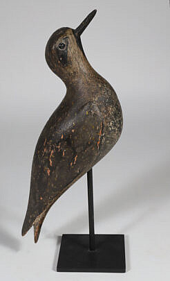 Antique New England Hollow Body Shorebird with Carved Wings