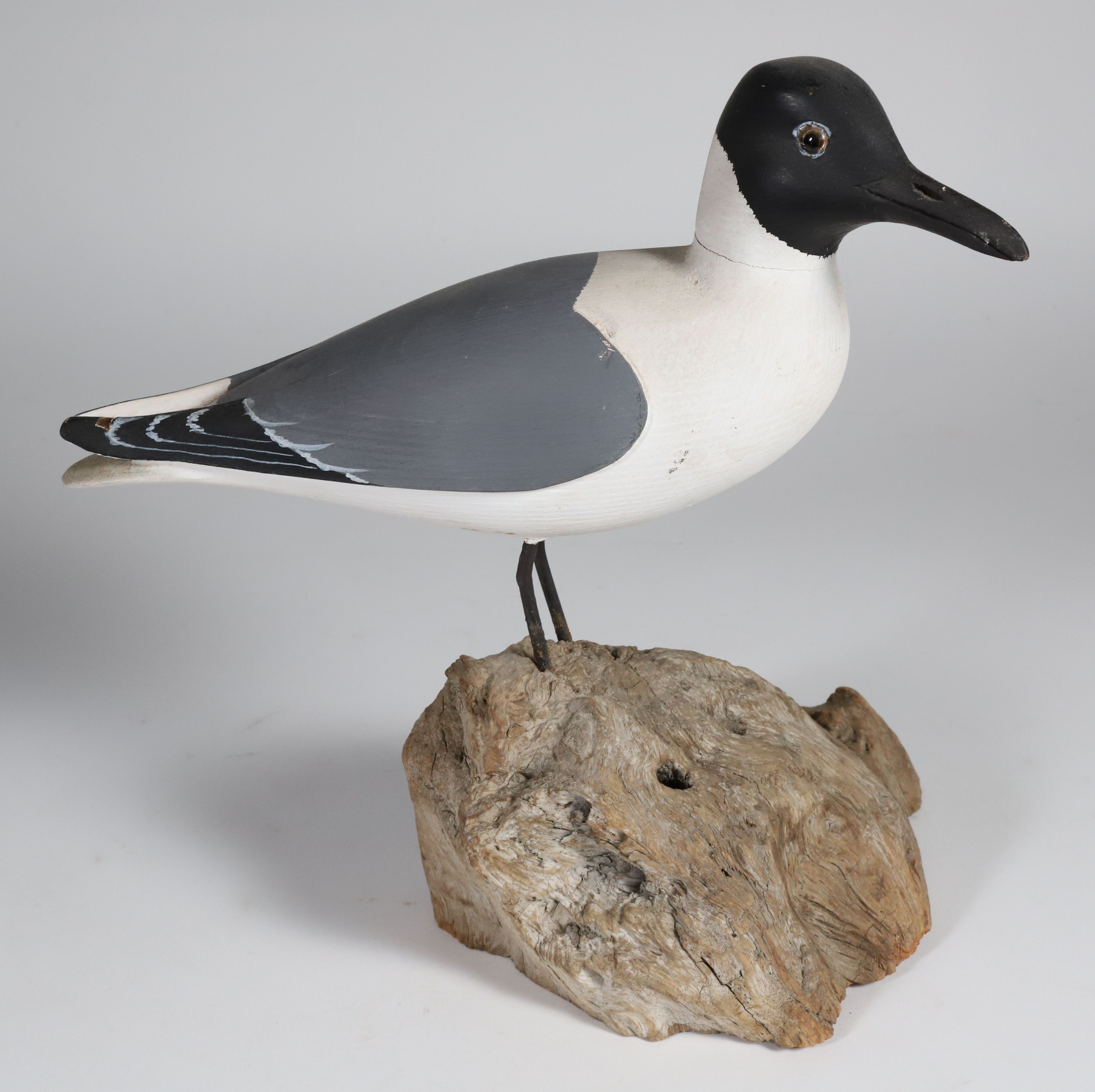 H.V. Shourds Carved and Painted Gull Sculpture, circa 1971
