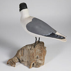 H.V. Shourds Carved and Painted Gull Sculpture, circa 1971