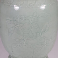 Celedon Porcelain Embossed Vase