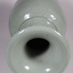 Celedon Porcelain Embossed Vase