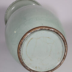 Celedon Porcelain Embossed Vase
