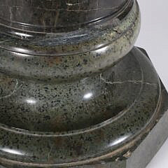 Emerald Green Marble Twist Fluted Carved Pedestal, 19th Century