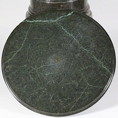 Emerald Green Marble Twist Fluted Carved Pedestal, 19th Century