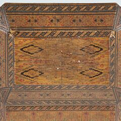 Small Rectangular Marquetry Inlaid Box with Chamfered Lid