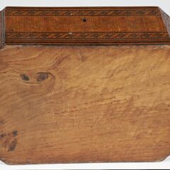 Small Rectangular Marquetry Inlaid Box with Chamfered Lid