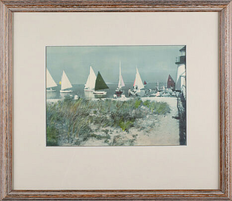 17-5284 James Barker Hand Tinted Photograph Rainbow Fleet A IMG_0003