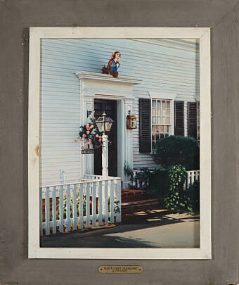 J. Vermilye Oil on Board "Nantucket Doorway at 6 Weymouth Street"