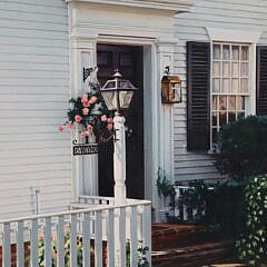 Jocelyn Vermilye Oil on Board “Nantucket Doorway at 6 Weymouth Street”