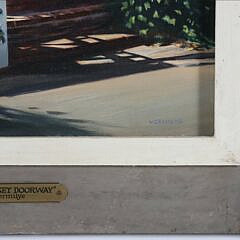 Jocelyn Vermilye Oil on Board “Nantucket Doorway at 6 Weymouth Street”