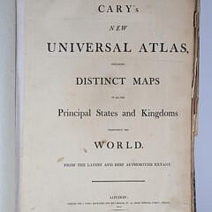 Cary’s New Universal Atlas with 32 Handcolored Maps by John Cary, 1799 – 1801