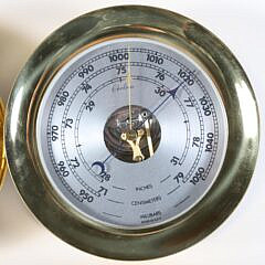 Fine Chelsea 6-Inch Ship’s Bell Brass Clock and Barometer