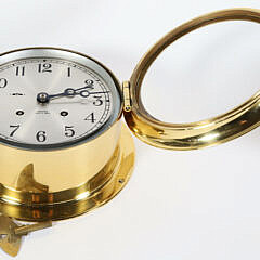 Fine Chelsea 6-Inch Ship’s Bell Brass Clock and Barometer