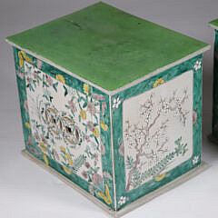 Fine Pair of Chinese Export Porcelain Garden Stools, Kangxi’s Region (1662-1722)
