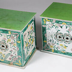 Fine Pair of Chinese Export Porcelain Garden Stools, Kangxi’s Region (1662-1722)