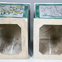 Fine Pair of Chinese Export Porcelain Garden Stools, Kangxi’s Region (1662-1722)