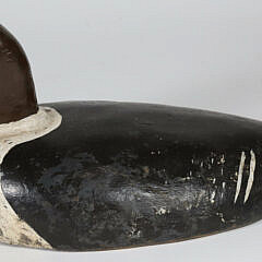 Two Antique Black and White Duck Decoys