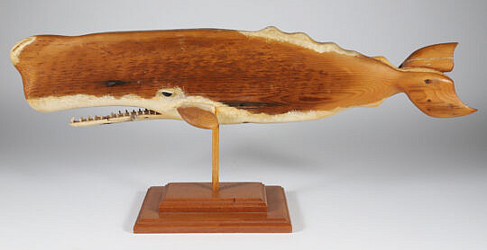 Nantucket Carved Full Bodied Sperm Whale "Lan O