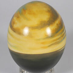 Faux Ostrich Egg Depicting an American Ship