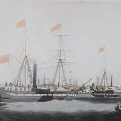 Print: “Ships of The General Steam Navigation Company Off Rotterdam”