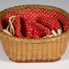 Paul and Betty Reyes Small Square Early Nantucket Basket Purse
