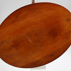 American Cherry Oval Top Candle Stand, 19th Century