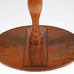 American Cherry Oval Top Candle Stand, 19th Century
