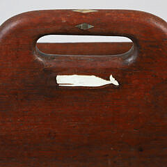 Whale Inlaid Dovetailed Wood Cutlery Tray, 19th Century