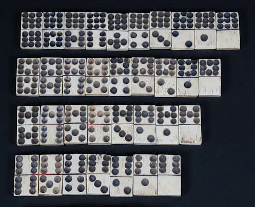 Antique Set of Bone Dominoes
