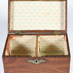 Mahogany Double Compartment Tea Caddy, early 19th Century