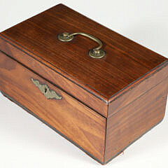 Mahogany Double Compartment Tea Caddy, early 19th Century