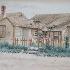 Jane Brewster Reid Nantucket Watercolor on Paper “‘Sconset Cottage”