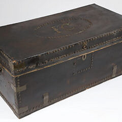 101 Chinese Leather Covered Camphorwood Trunk A IMG_6143