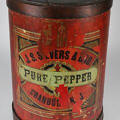 Antique J.S. Silvers & Bro. Pure Pepper Container