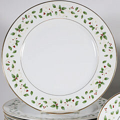 Set of Wallace “Holiday Vine” Pattern Porcelain Dinner Service