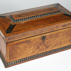 19th Century Burled Panel Two-compartment Tea Caddy